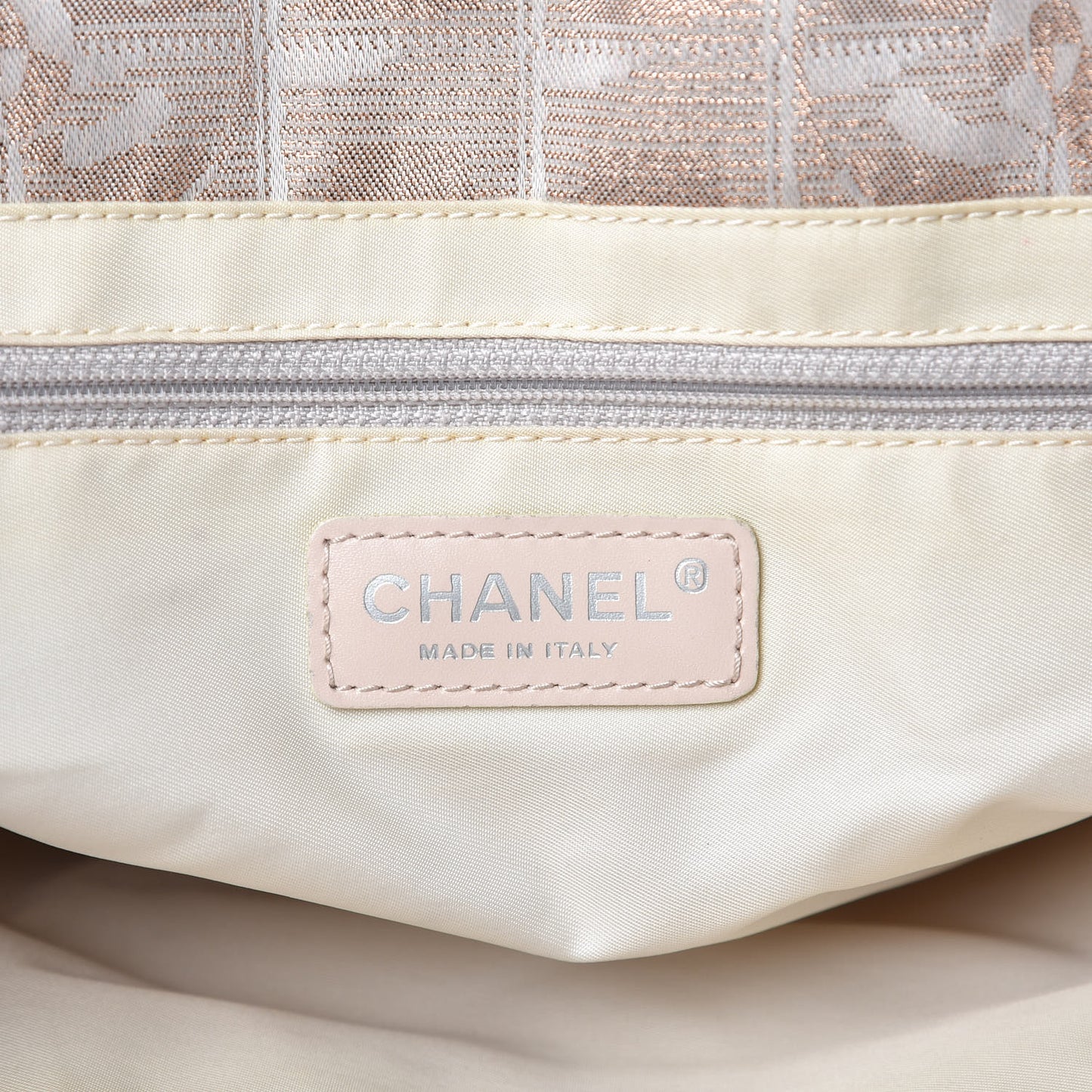 Metallic Nylon Small Travel Tote Pink