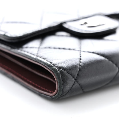 Chanel Lambskin Quilted Compact Flap Wallet Black 9 of 9
