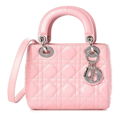 Christian Dior Lambskin Cannage Mini Lady Dior Rose Clair 1 of 19