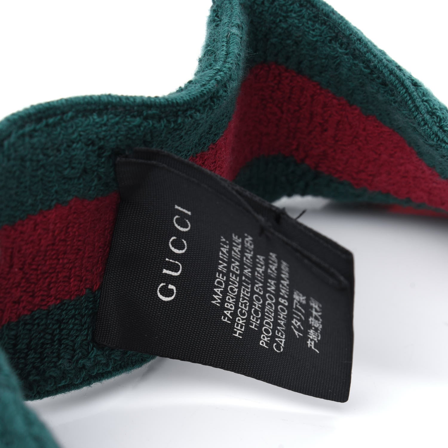 Gucci Vinyl Web Visor M Green Red 6 of 7