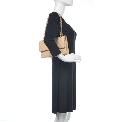 Chanel Caviar Quilted Medium Double Flap Beige Clair 2 of 13