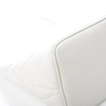Chanel Caviar Quilted Medallion Tote White 12 of 19