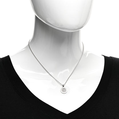 Bulgari 18K White Gold Diamond BVLGARI BVLGARI Pave Pendant Necklace 2 of 4