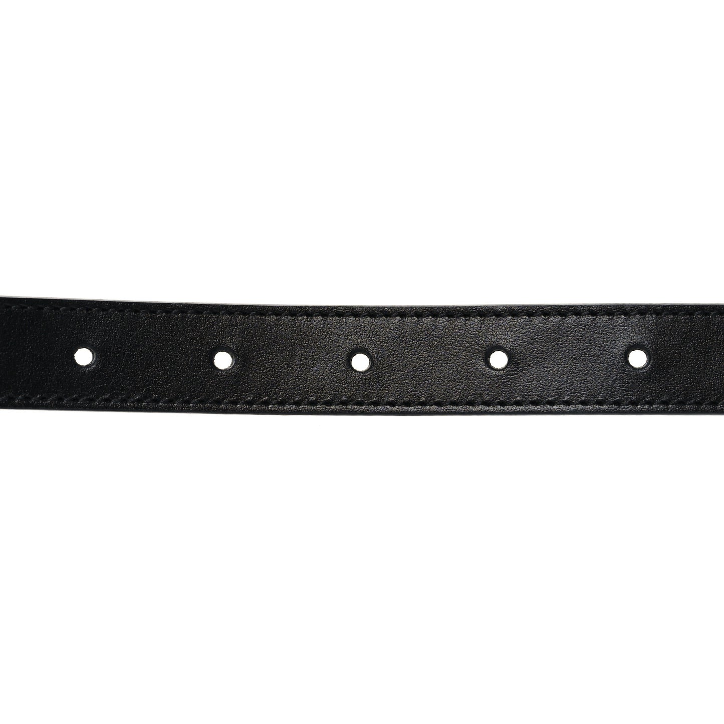 Plutone Calfskin Palladium Double G 20mm Belt 80 32 Black