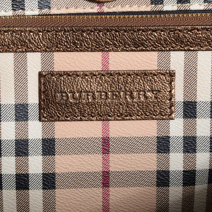 Burberry Haymarket Check Small Canterbury Tote Antique Gold 7 of 7