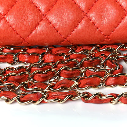 Chanel Lambskin Quilted East West Flap Red 7 of 9