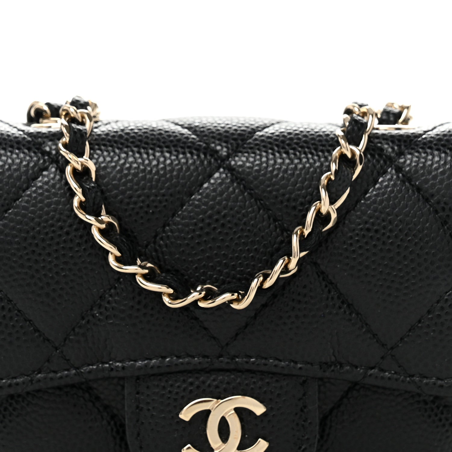 Chanel Caviar Quilted Mini Chain Belt Bag Black 9 of 11