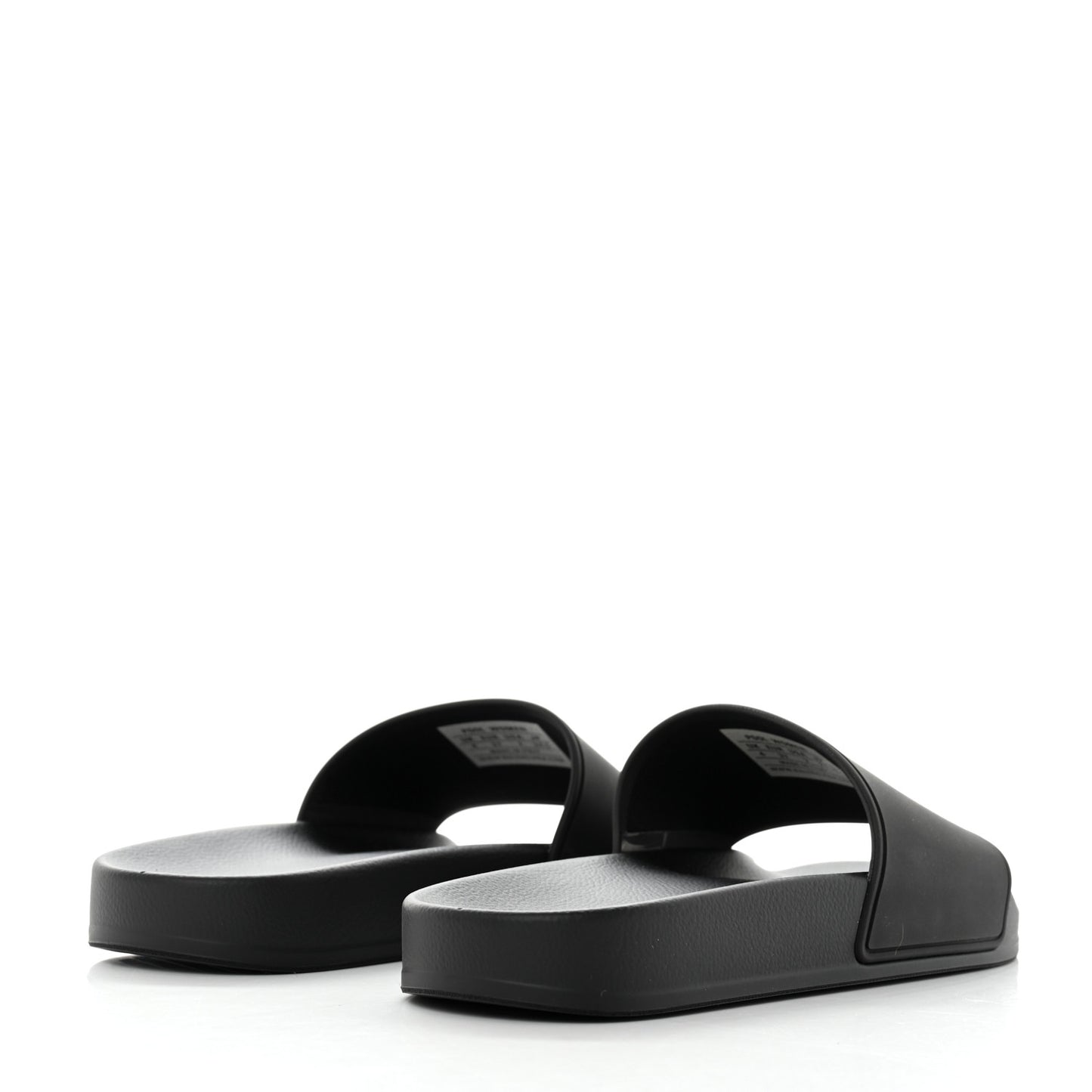 Rubber Paris Logo Womens Slide Sandals 37 Black