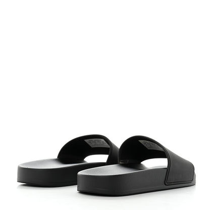 Balenciaga Rubber Paris Logo Womens Slide Sandals 37 Black 4 of 9