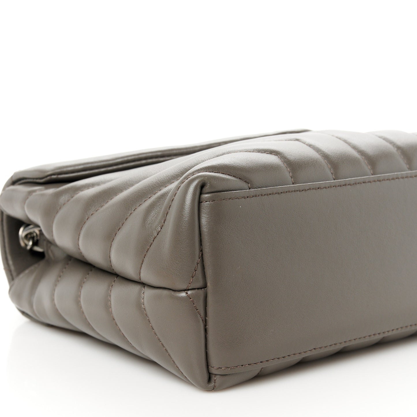 Calfskin Y Quilted Monogram Small Loulou Chain Satchel Earth