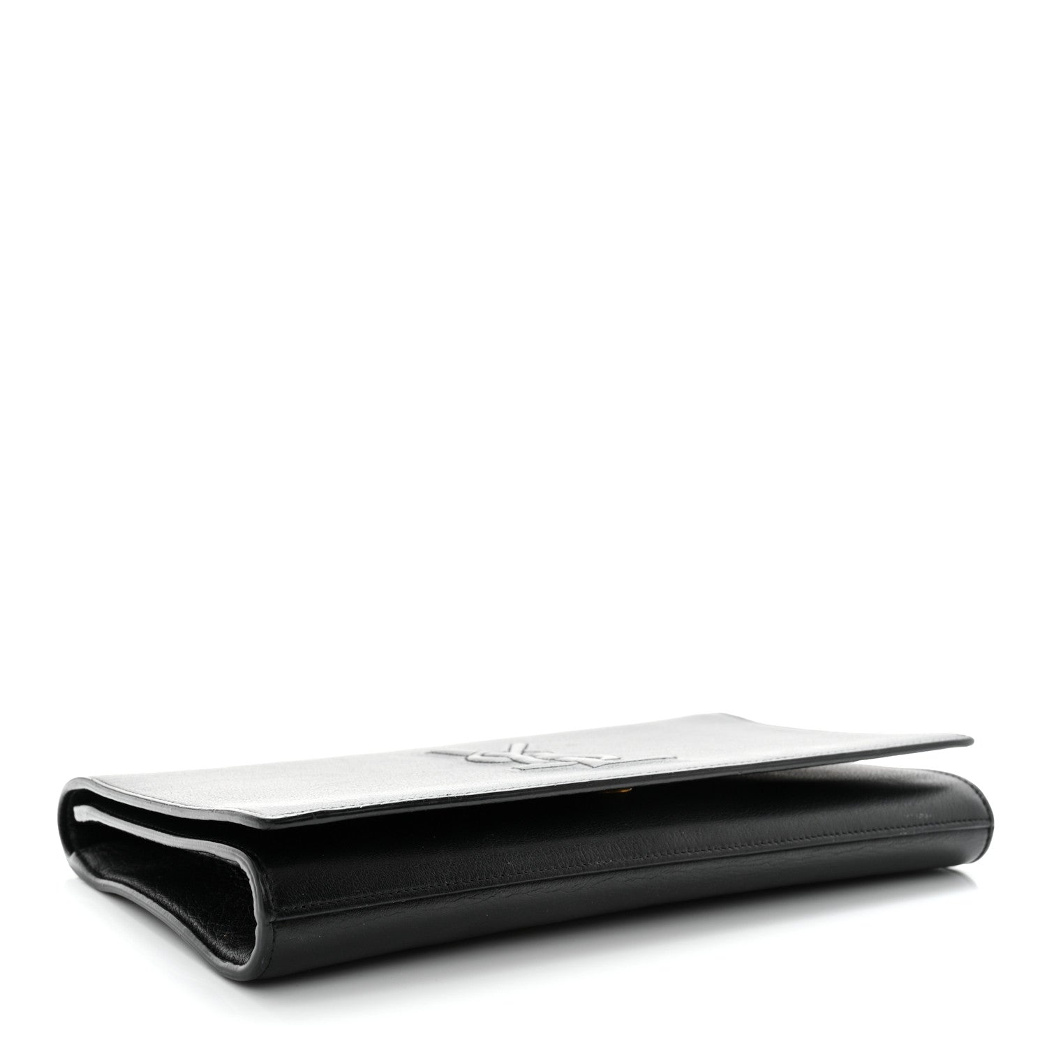 Saint Laurent Calfskin Monogram Large Belle De Jour Clutch Black 4 of 7