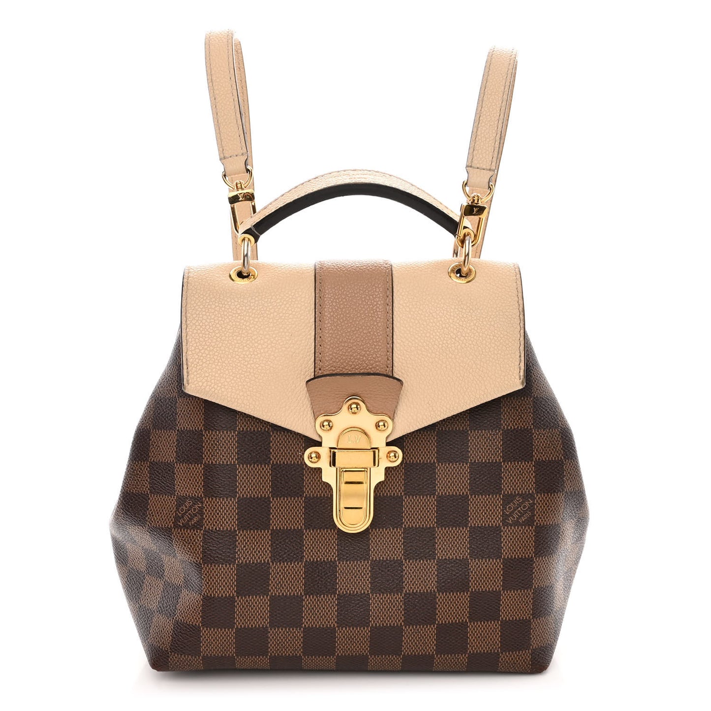 Damier Ebene Clapton Backpack Creme