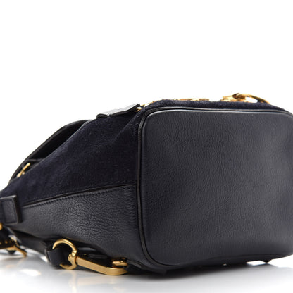 Chloe Suede Calfskin Studded Mini Faye Backpack Full Black 8 of 9