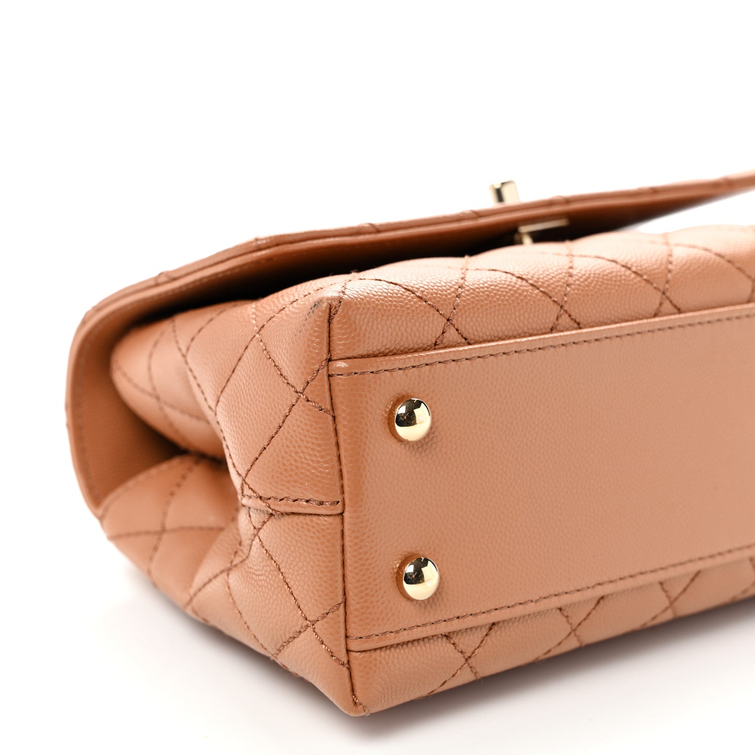 Chanel Caviar Quilted Mini Coco Handle Flap Brown 9 of 12
