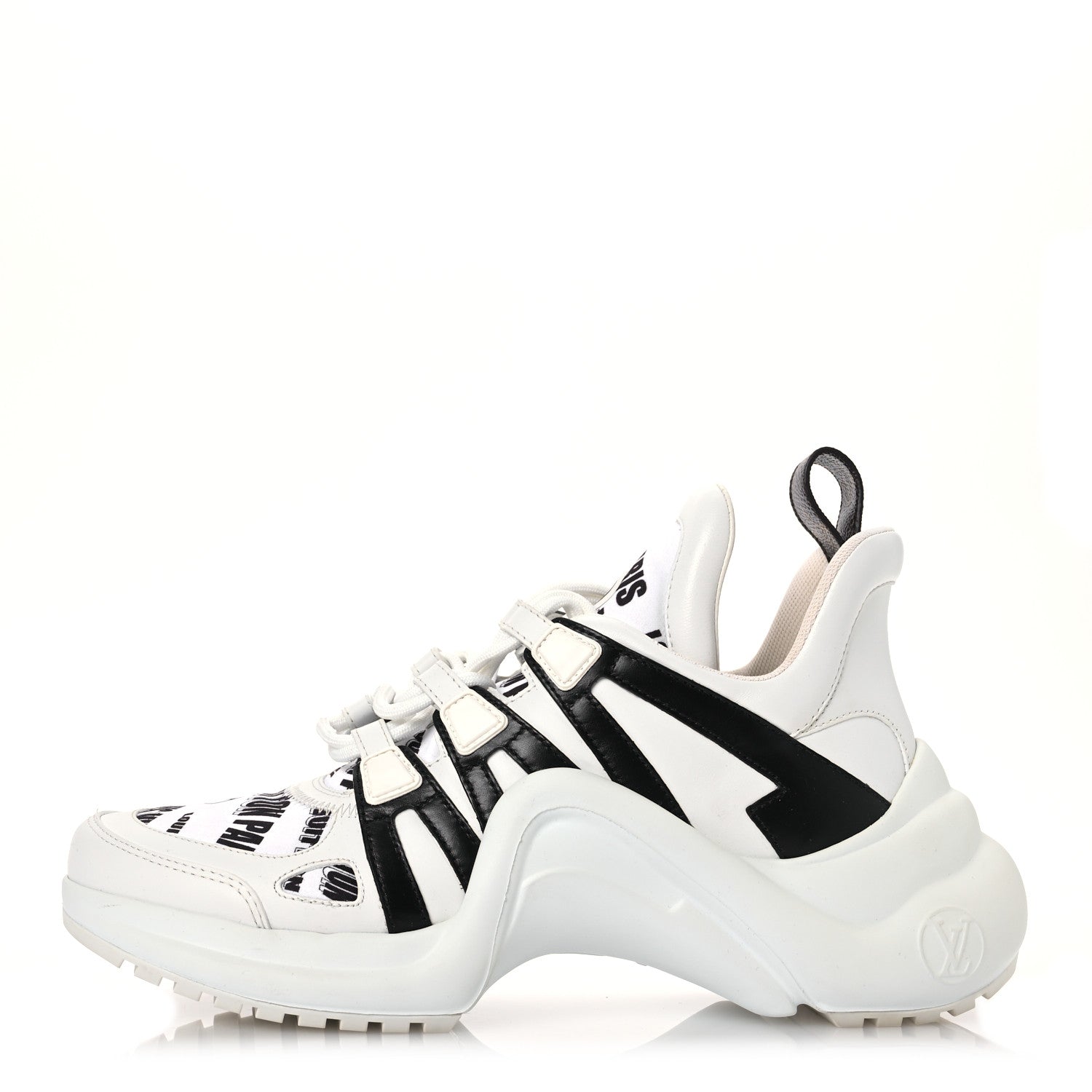 Louis Vuitton X FORNASETTI Calfskin Technical Nylon LV Archlight Sneaker 37 Black 1 of 12