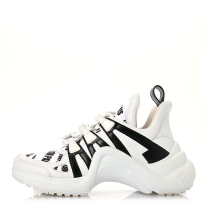Louis Vuitton X FORNASETTI Calfskin Technical Nylon LV Archlight Sneaker 37 Black 1 of 12