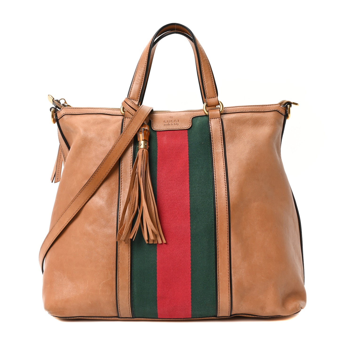 Calfskin Web Medium Rania Top Handle Bag