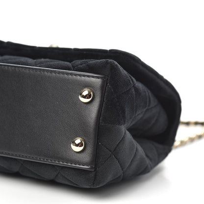 Chanel Velvet Crystal Quilted Extra Mini Coco Handle Flap Black 9 of 10
