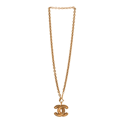 Chanel Metal Quilted CC Necklace Gold 3 of 6