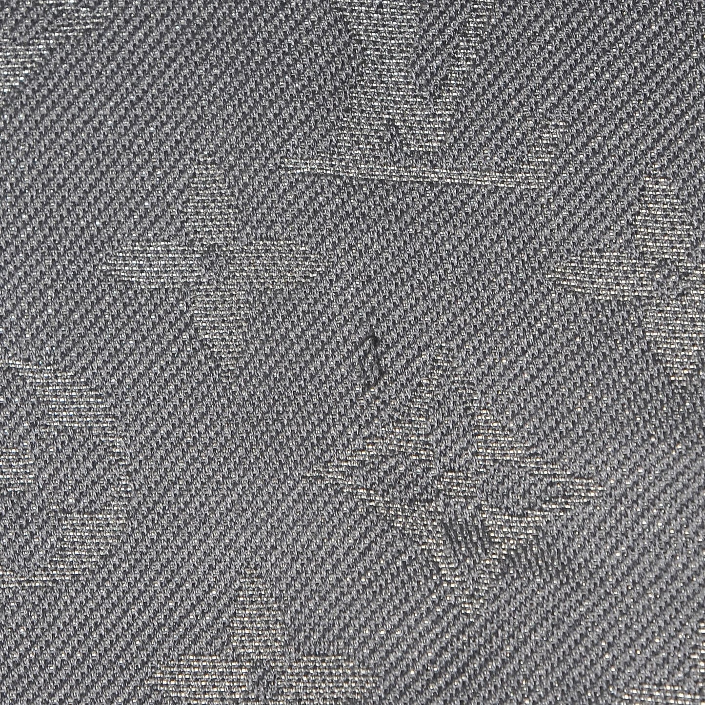 Silk Wool Monogram Shine Shawl Charcoal Grey