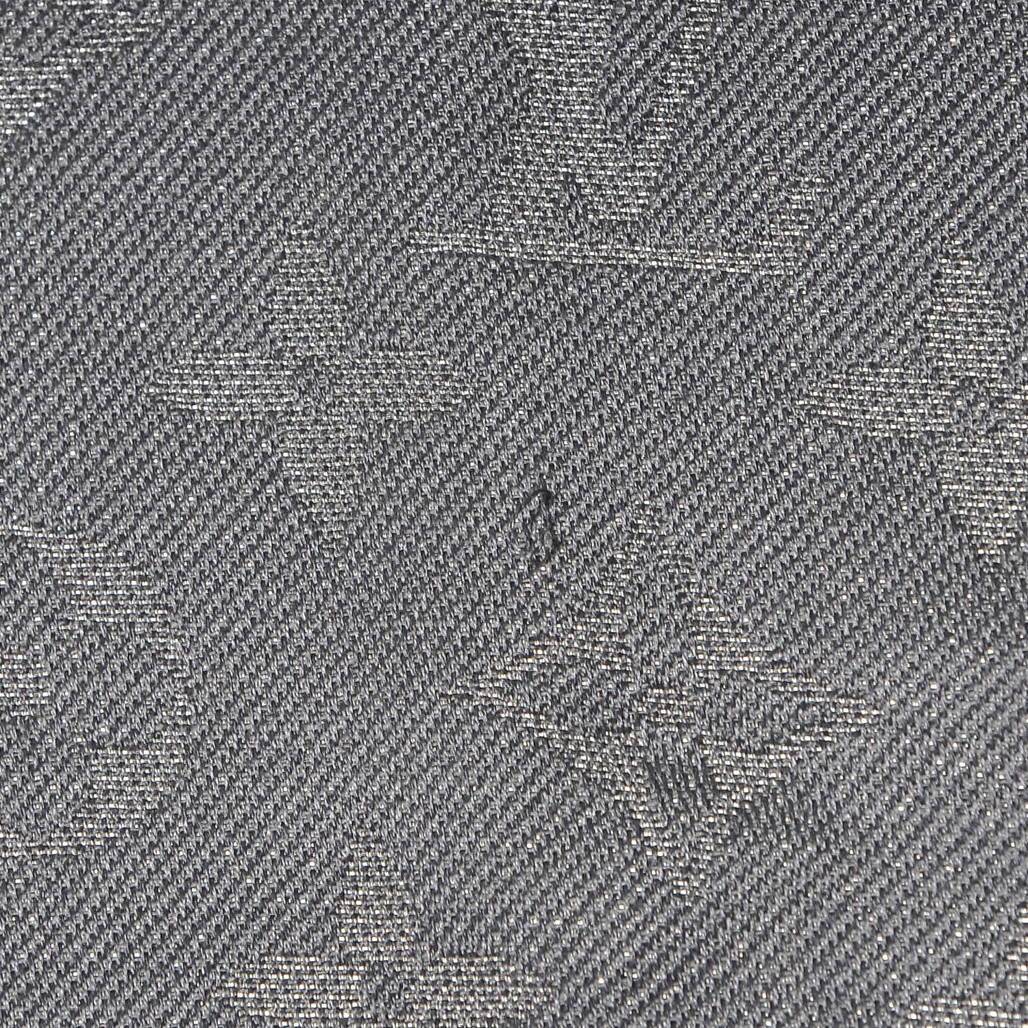 Louis Vuitton Silk Wool Monogram Shine Shawl Charcoal Grey 4 of 7