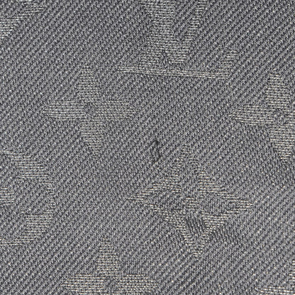 Louis Vuitton Silk Wool Monogram Shine Shawl Charcoal Grey 4 of 7