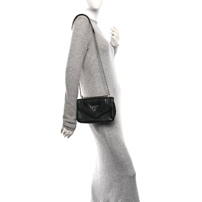 Prada Nappa Diagramme Crossbody Bag Black 2 of 9