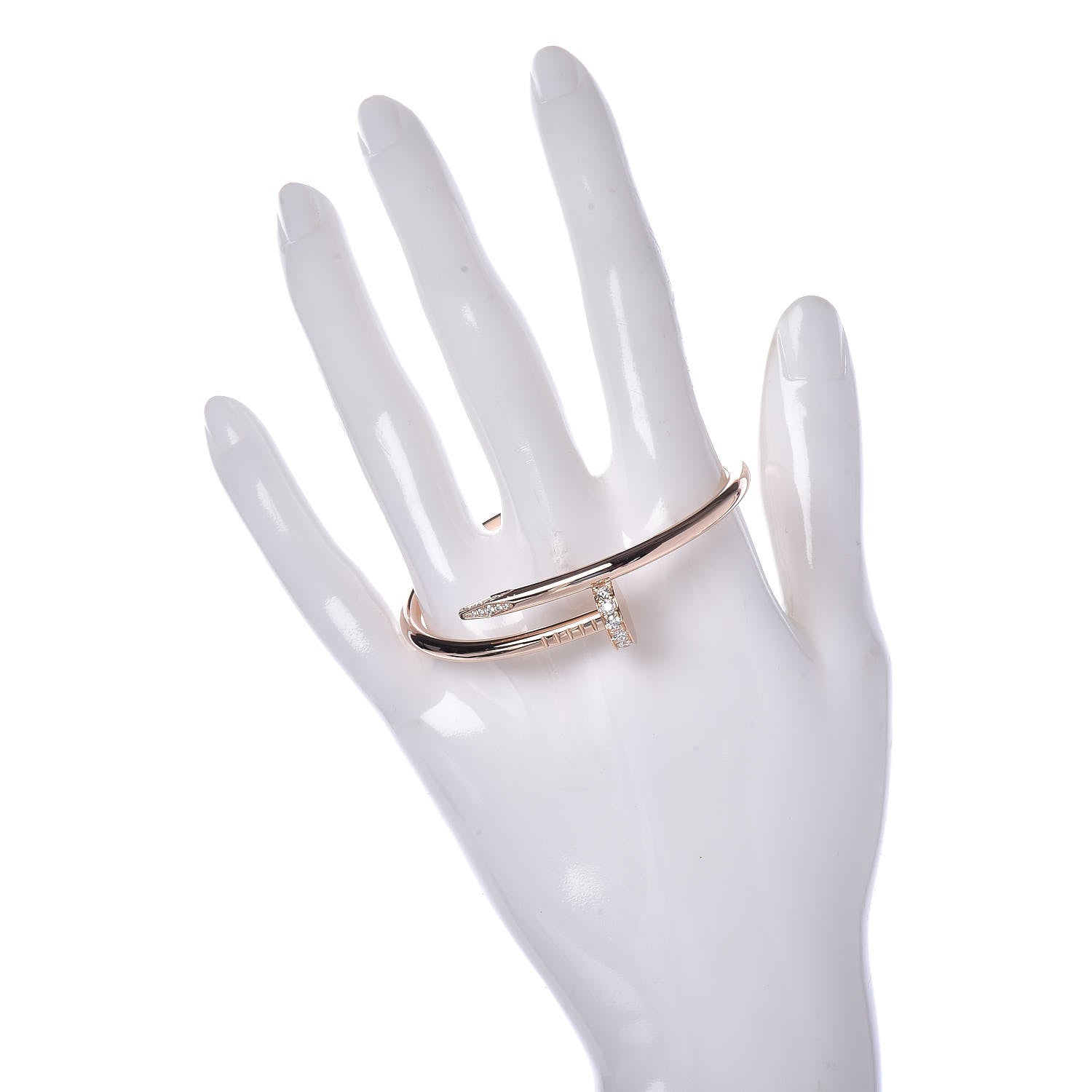 Cartier 18K Pink Gold Diamond Juste Un Clou Bracelet 15 2 of 5