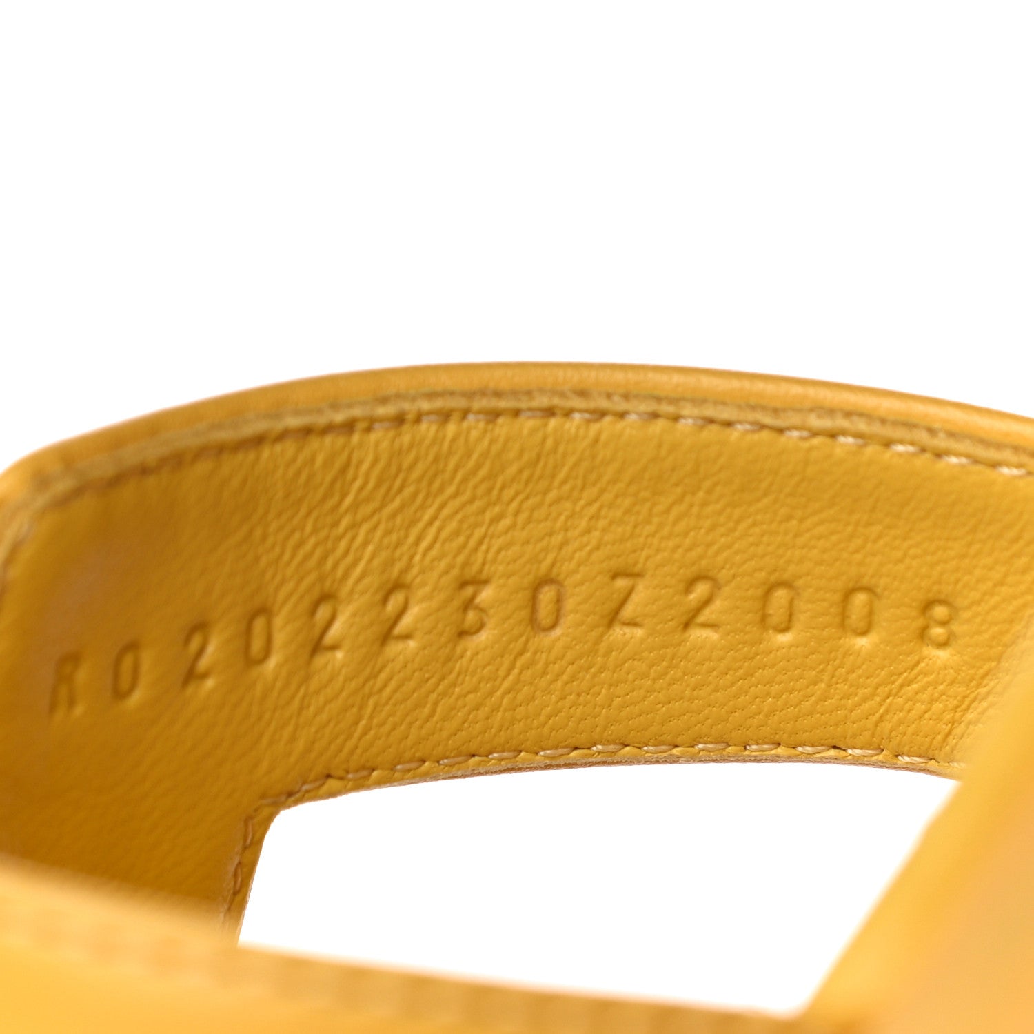 Hermes Calfskin Oran Sandals 36.5 Jaune Citron 8 of 10