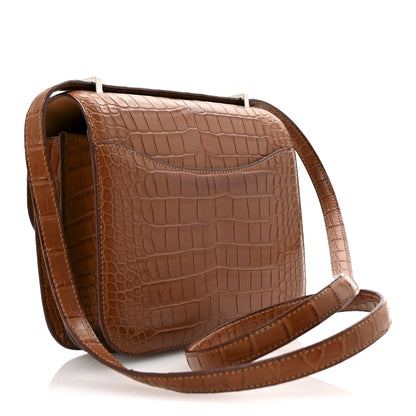 Hermes Matte Alligator Constance 18 Gold 3 of 10