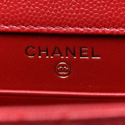 Chanel Caviar Quilted Classic Phone Holder Red 6 of 9