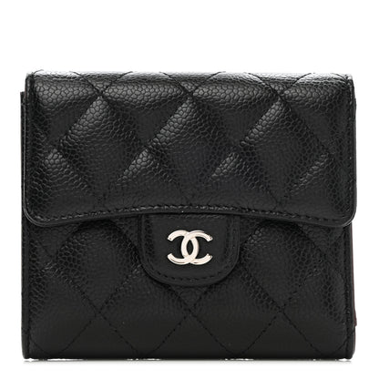 Chanel Caviar Quilted Compact Flap Wallet Black 1 of 10