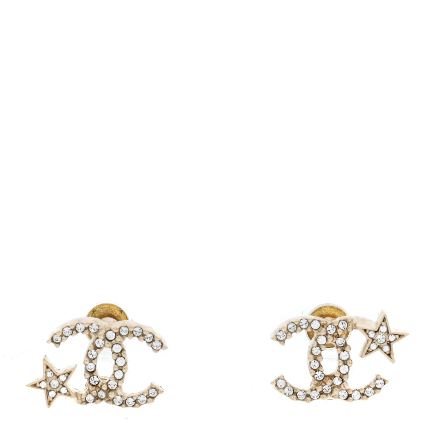 Crystal CC Starfall Earrings Gold