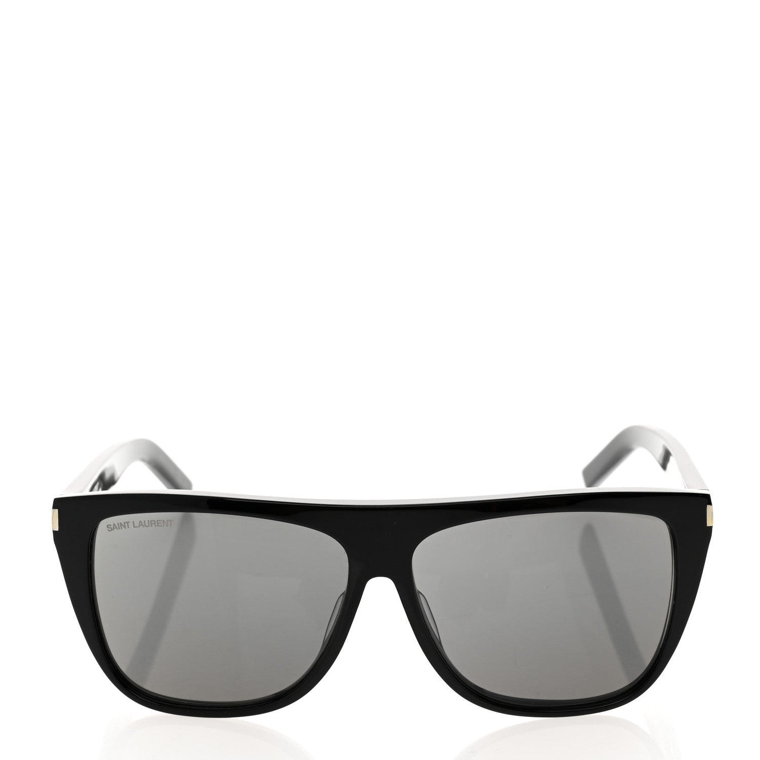 Saint Laurent Acetate Flat Top Sunglasses SL1 Black 2 of 8