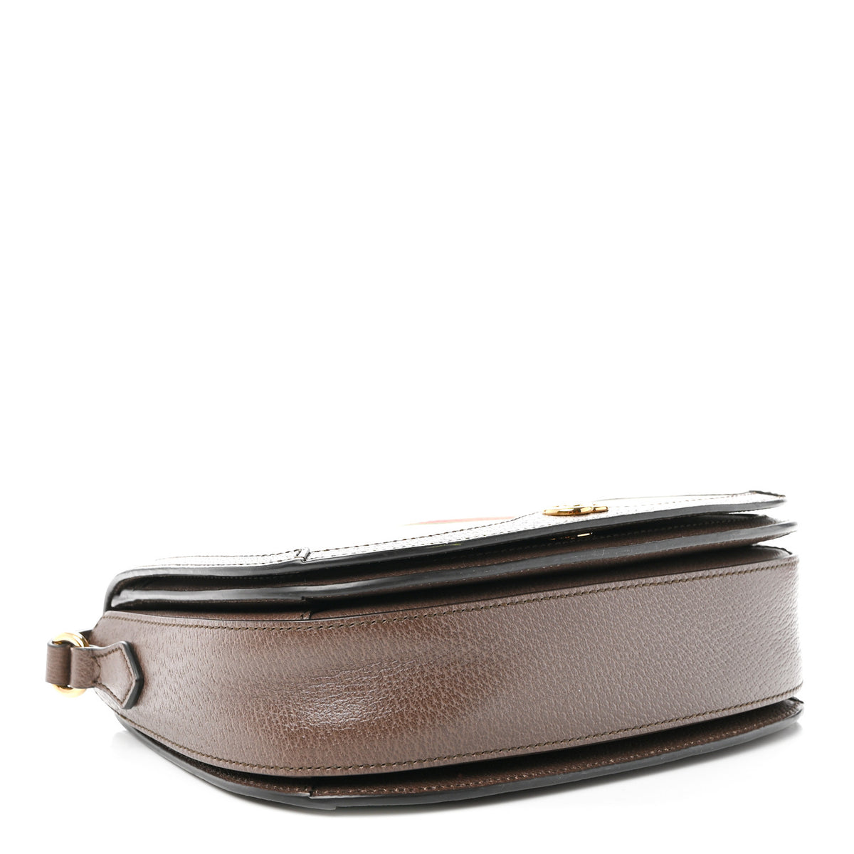 GG Supreme Monogram Web Small Ophidia Flap Messenger Bag Brown