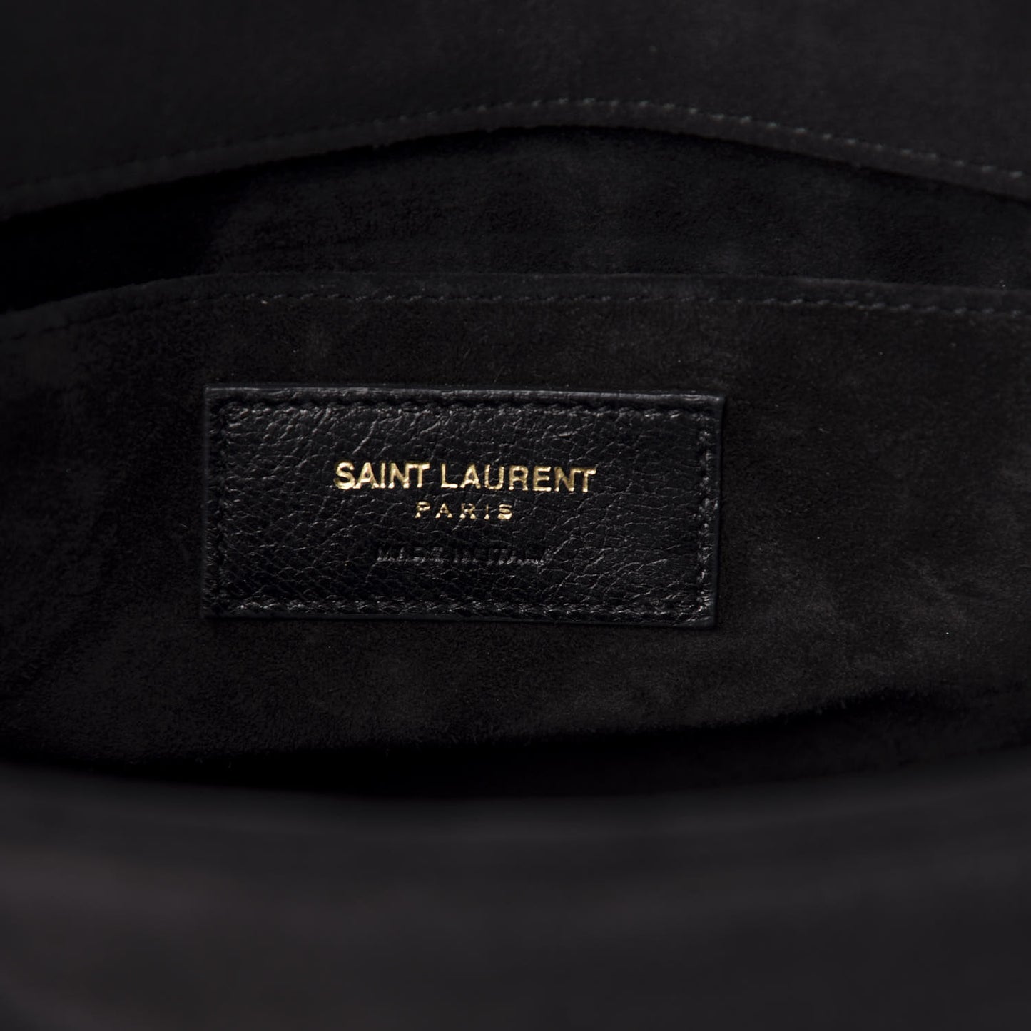 Suede Y Studs Crossbody Bag Black