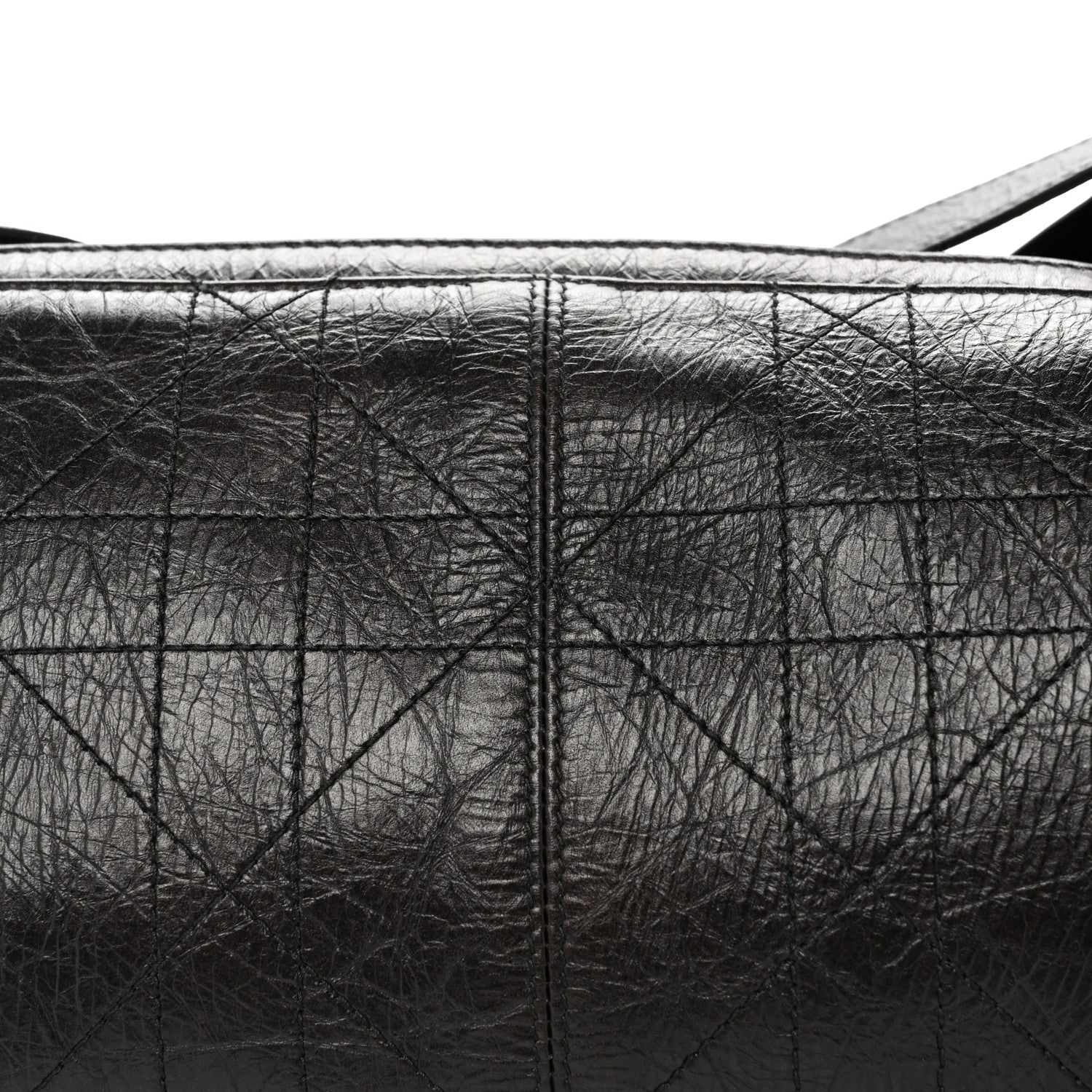 Christian Dior Crinkled Calfskin Macrocannage Small D-Journey Bag Black 8 of 10