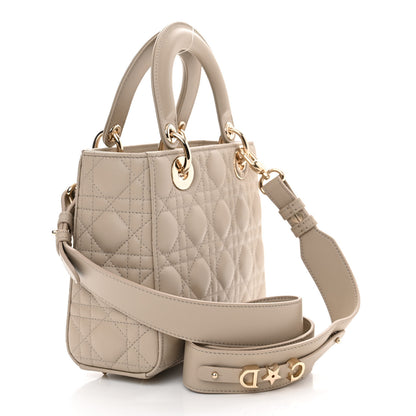 Christian Dior Lambskin Cannage Small My ABCDior Lady Dior Hazelnut 3 of 10
