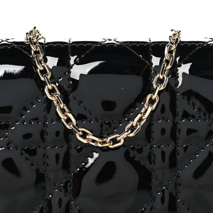 Christian Dior Patent Cannage Mini Pouch on Chain Black 8 of 11