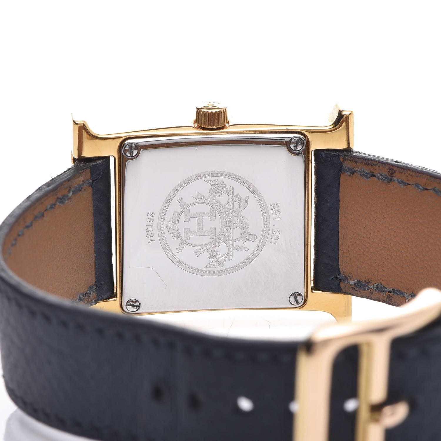 Hermes Stainless Steel Courchevel 21mm Heure H Hour Quartz Watch Marine 5 of 13