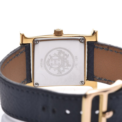 Hermes Stainless Steel Courchevel 21mm Heure H Hour Quartz Watch Marine 5 of 13
