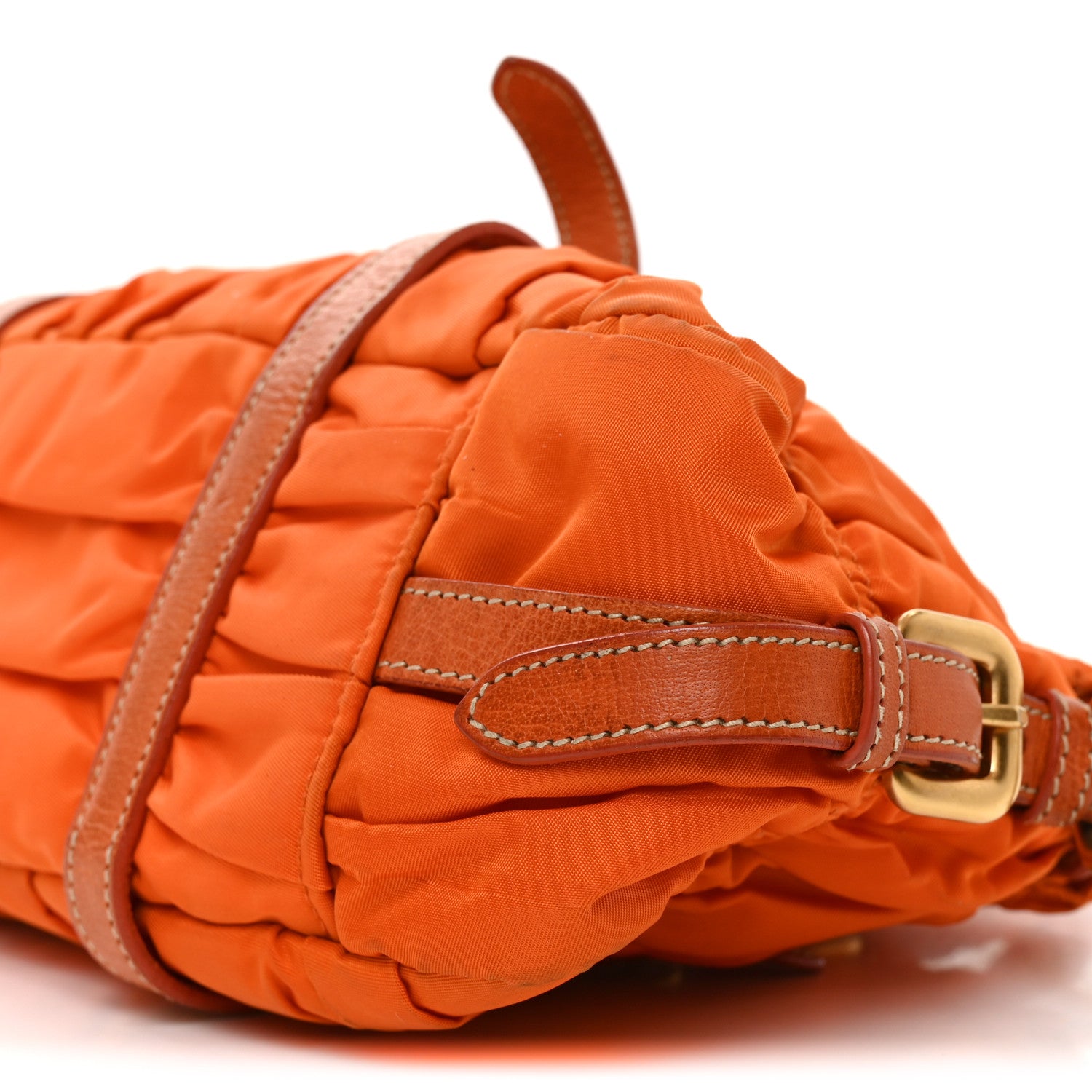 Prada Tessuto Nylon Gaufre Shopping Satchel Papaya 9 of 10