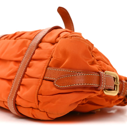 Prada Tessuto Nylon Gaufre Shopping Satchel Papaya 9 of 10