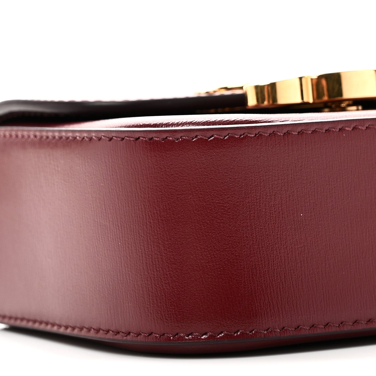 Shiny Calfskin Mini Chain Claude Burgundy