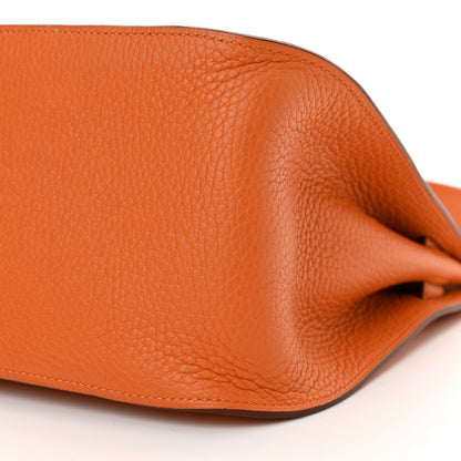 Hermes Taurillon Clemence Jypsiere 28 Orange 10 of 10