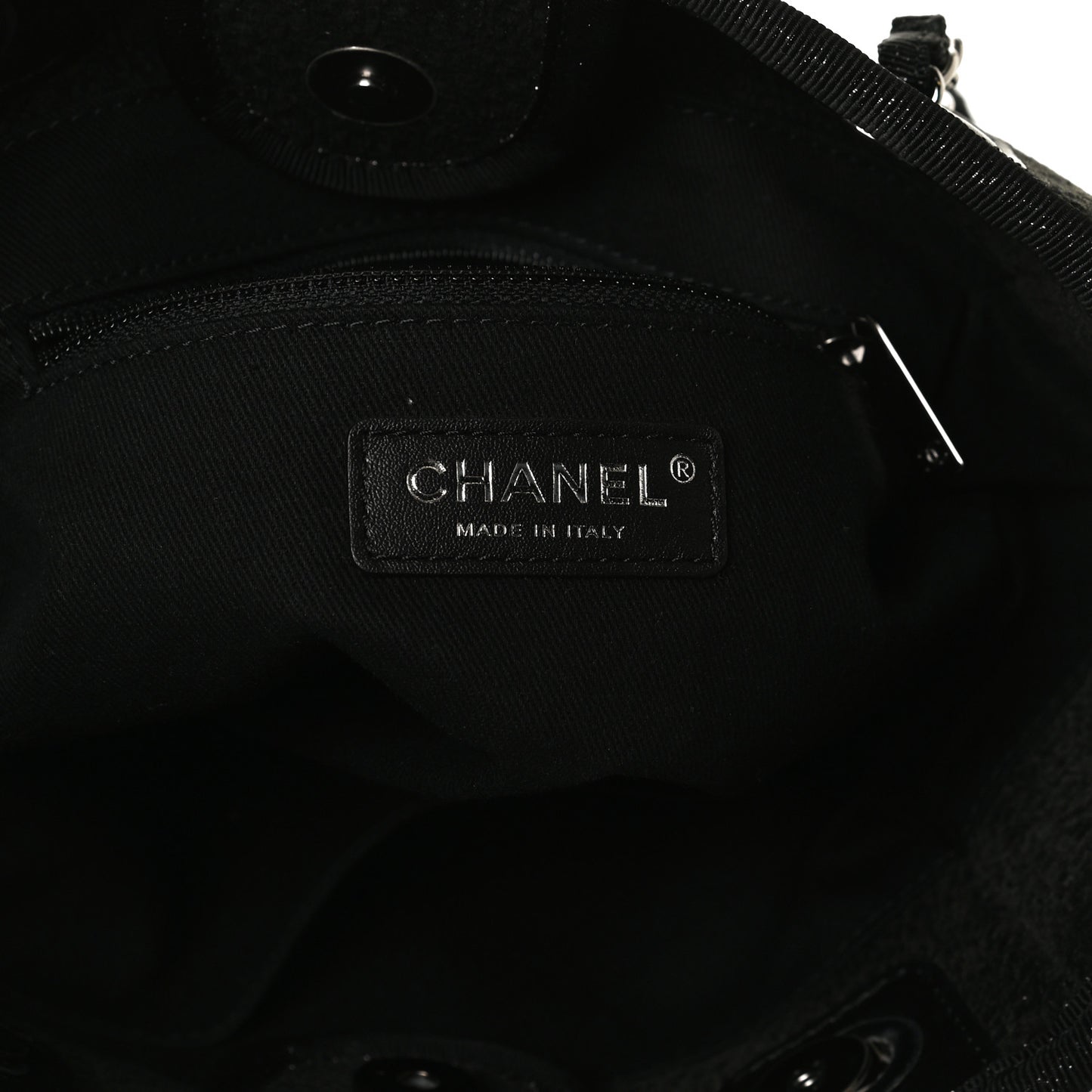 Lurex Boucle Mini Deauville Tote Black