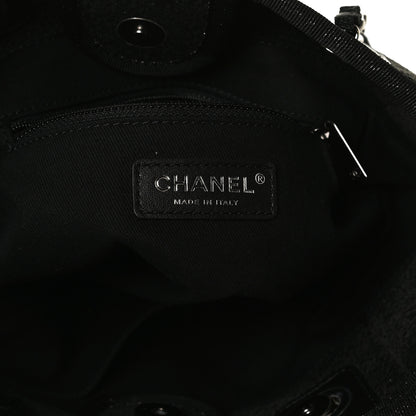 Chanel Lurex Boucle Mini Deauville Tote Black 6 of 16