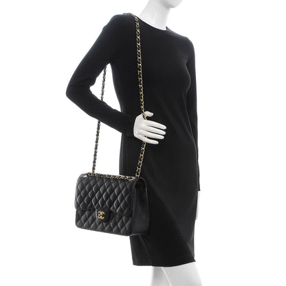 Chanel Caviar Quilted Jumbo Double Flap Black 2 of 8
