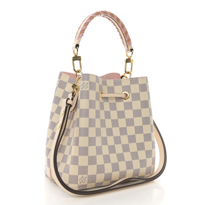 Louis Vuitton Damier Azur Braided Neonoe BB Pink 3 of 13