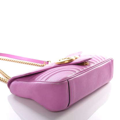 Gucci Calfskin Matelasse Medium GG Marmont Shoulder Bag Candy Mousse 4 of 15